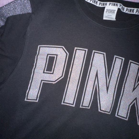 vs pink glitter holographic sweatshirt - Picture 4 of 6